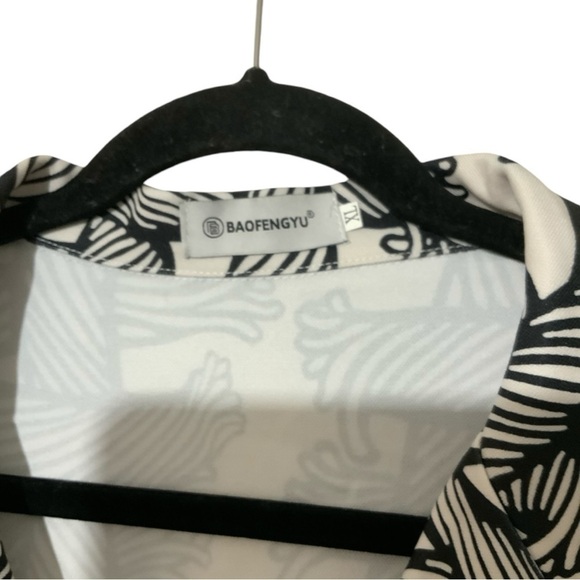 Baofengyu Double Breasted Blazer in Abstract Ropes Print Sz XL - Picture 9 of 9